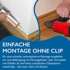 Sockelleiste Eiche, natur matt, 16x58x2400 mm, Cube-Profil