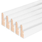 Sockelleiste Kiefer, weiß, 8x28x2400 mm, Karnies Profil