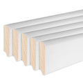 Sockelleiste Kiefer, weiß, 12x58x2400 mm, rundes Profil