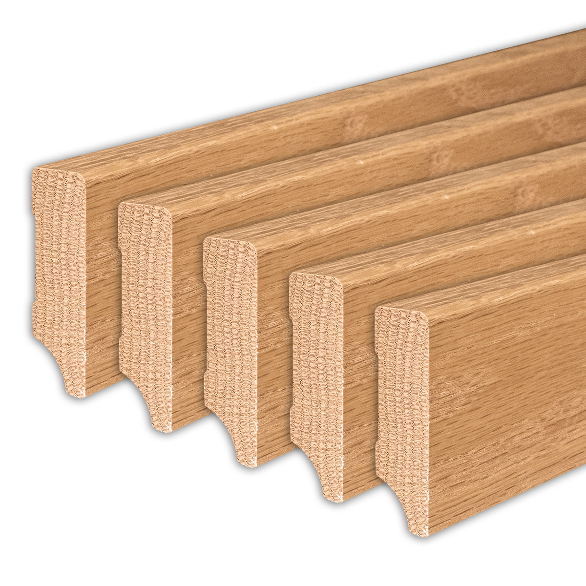 Sockelleiste Eiche, natur matt, 16x58x2400 mm, Cube-Profil