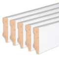 Sockelleiste Kiefer, weiß, 16x58x2400 mm, Cube-Profil