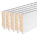 Sockelleiste Kiefer, weiß, 16x80x2400 mm, Cube-Profil