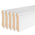 Sockelleiste Kiefer, weiß, 16x95x2400 mm, Altdeutsches Profil