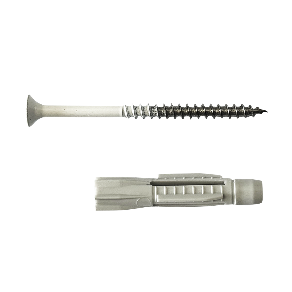 40er Schrauben-Set zur Montage (Torx), Edelstahl mit weißen Köpfen