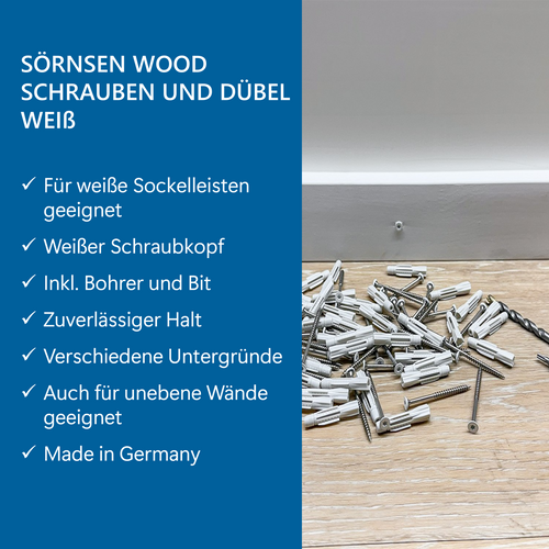 40er Schrauben-Set zur Montage (Torx), Edelstahl mit weißen Köpfen