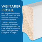 Sockelleiste Kiefer, weiß, 16x40x2400 mm, Cube-Profil
