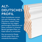 Sockelleiste Kiefer, weiß, 16x58x2400 mm, Altdeutsches Profil