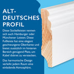 Sockelleiste Kiefer, weiß, 16x70x2400 mm, Altdeutsches Profil