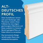 Sockelleiste Kiefer, weiß, 16x95x2400 mm, Altdeutsches Profil